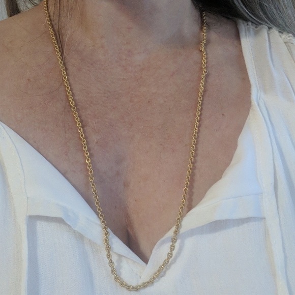 5 Pcs Gold & Silver chain necklace jewelry lot~ ALL WEARABLE  w PENDANTS - Picture 7 of 11